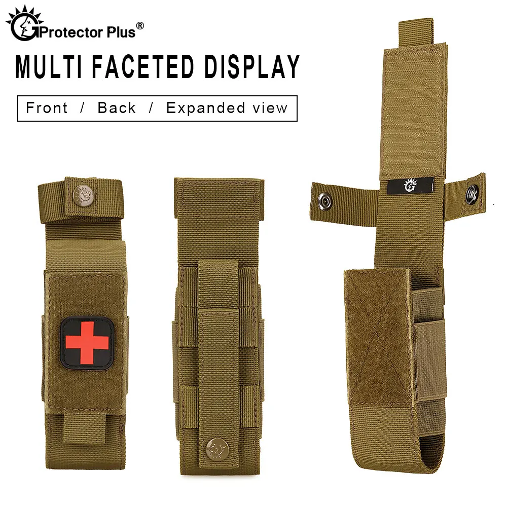 Kit de soporte de bolsa de torniquete Molle 3 en 1, IFAK EMT, tijeras para traumatismos, funda de tijera para caza militar táctica, rescate EMS - imagen 2