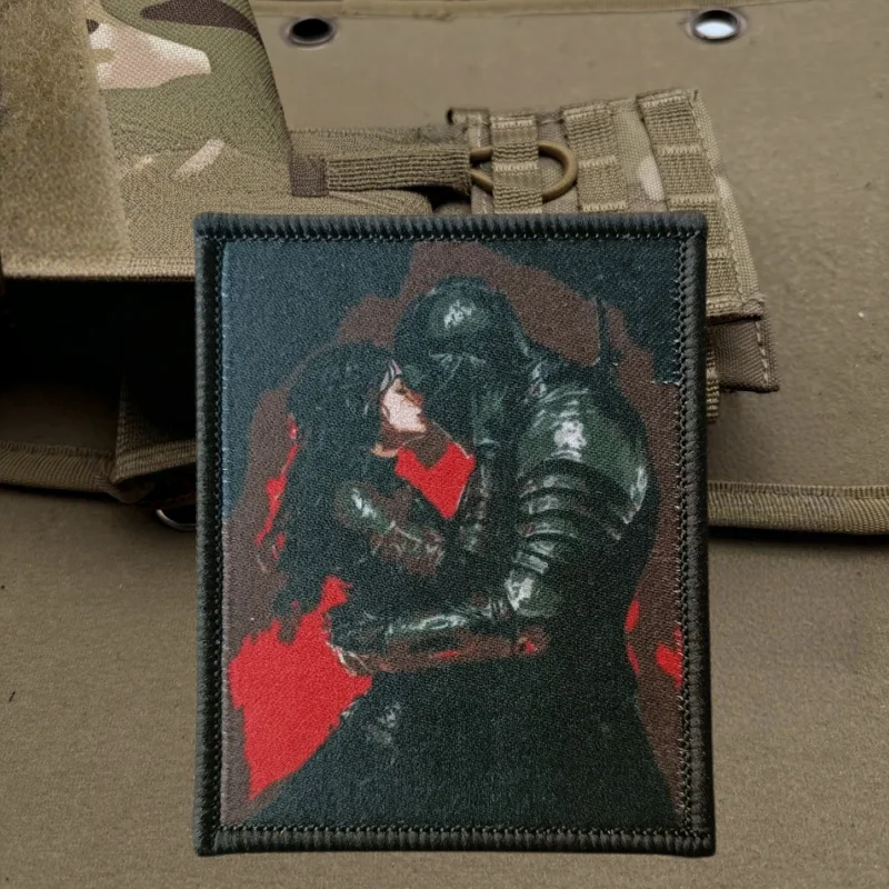 Parche con estampado de Chevron de caballero y niña, chaleco táctico con gancho y bucle, insignia de moral, mochila, pegatina decorativa, parches para brazalete para ropa - imagen 5