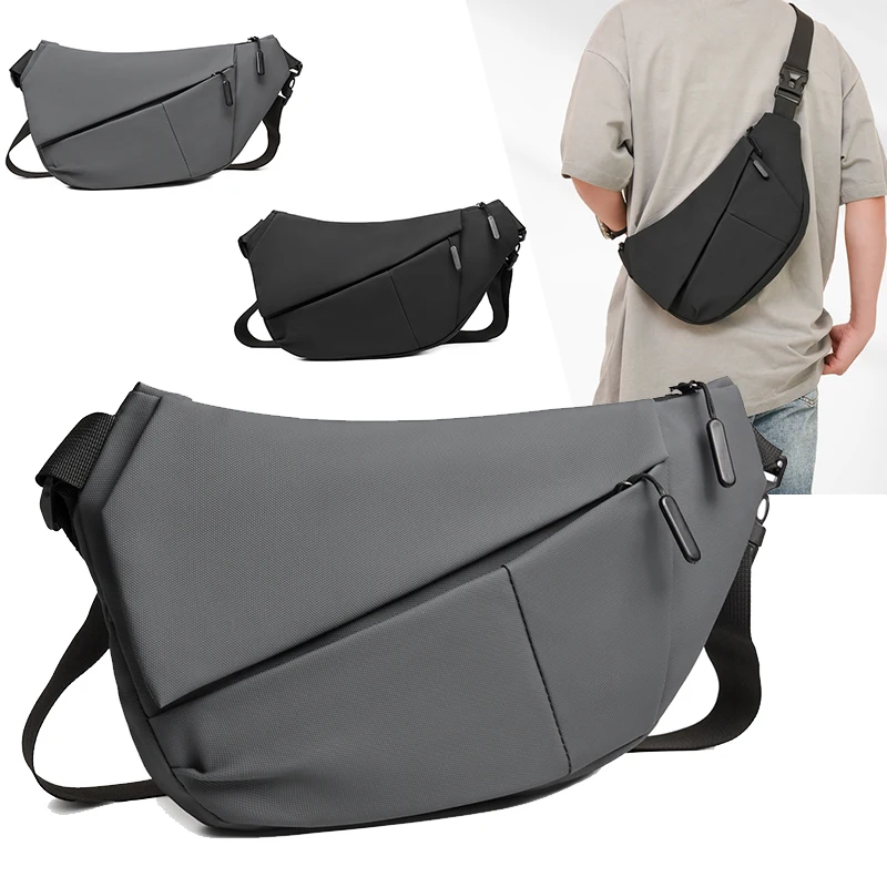Bolso de pecho para hombre al aire libre, bolso cruzado grande para deportes, escalada, senderismo, viaje, entrenamiento físico, correr, senderismo, ciclismo, bolso de hombro - imagen 2