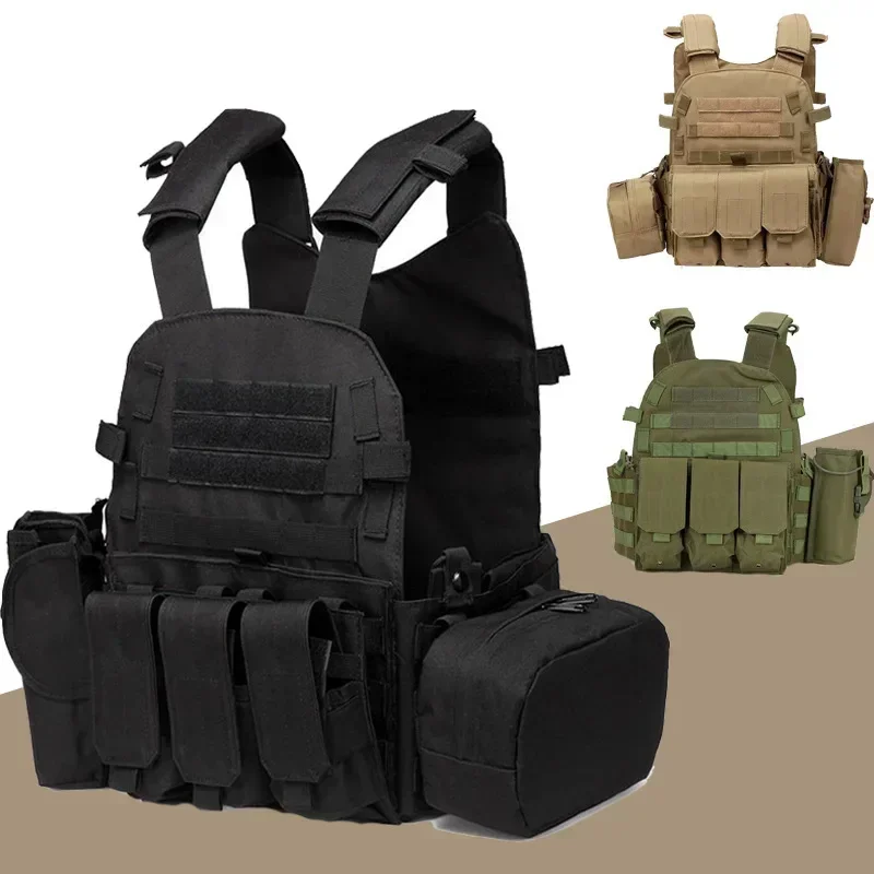 Chaleco táctico militar 6094, armadura corporal, equipo de combate del ejército CS, portador de placa de caza, accesorios Airsoft, bolsa de juego de guerra, chaleco Molle - imagen 3