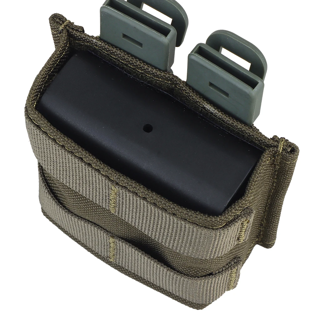 Bolsa para revistas Molle 7,62, bolsas individuales para Airsoft rápido con inserto de cuña Kydex, chaleco de caza, cinturón táctico, engranajes (tipo corto) - imagen 5