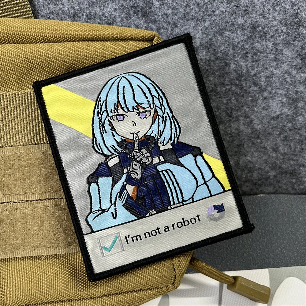 Parche RPK16 de primera línea para niña, moral táctica, Badgel'm Not Arobot Rebel Squad, brazalete de Anime, pegatinas con gancho bordado, ropa - imagen 4