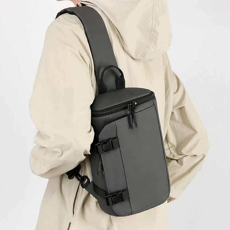 Bolso de pecho para gimnasio de negocios para hombre, bandolera para viajes al aire libre, ir al trabajo, compras, bolsos de hombro, riñonera ligera para senderismo y fin de semana