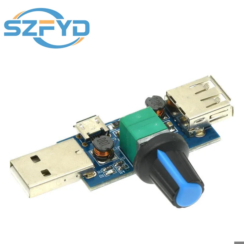 Regulador de velocidad del viento DC4-12V 5W USB regulador de ventilador con módulo de velocidad de interruptor regulador de volumen del ventilador perilla del interruptor - imagen 4