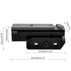 Mira punto rojo recargable USB para riel Picatinny verde azul