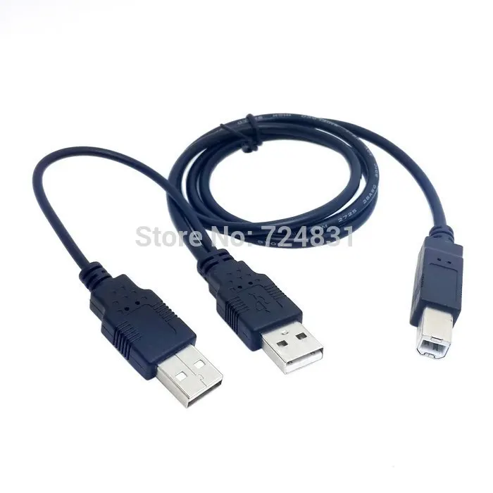 Chenyang CYDZ-Cable USB 2,0 macho a macho B estándar, Cable Dual de 80cm para impresora, escáner Y unidad de disco duro externo - imagen 4