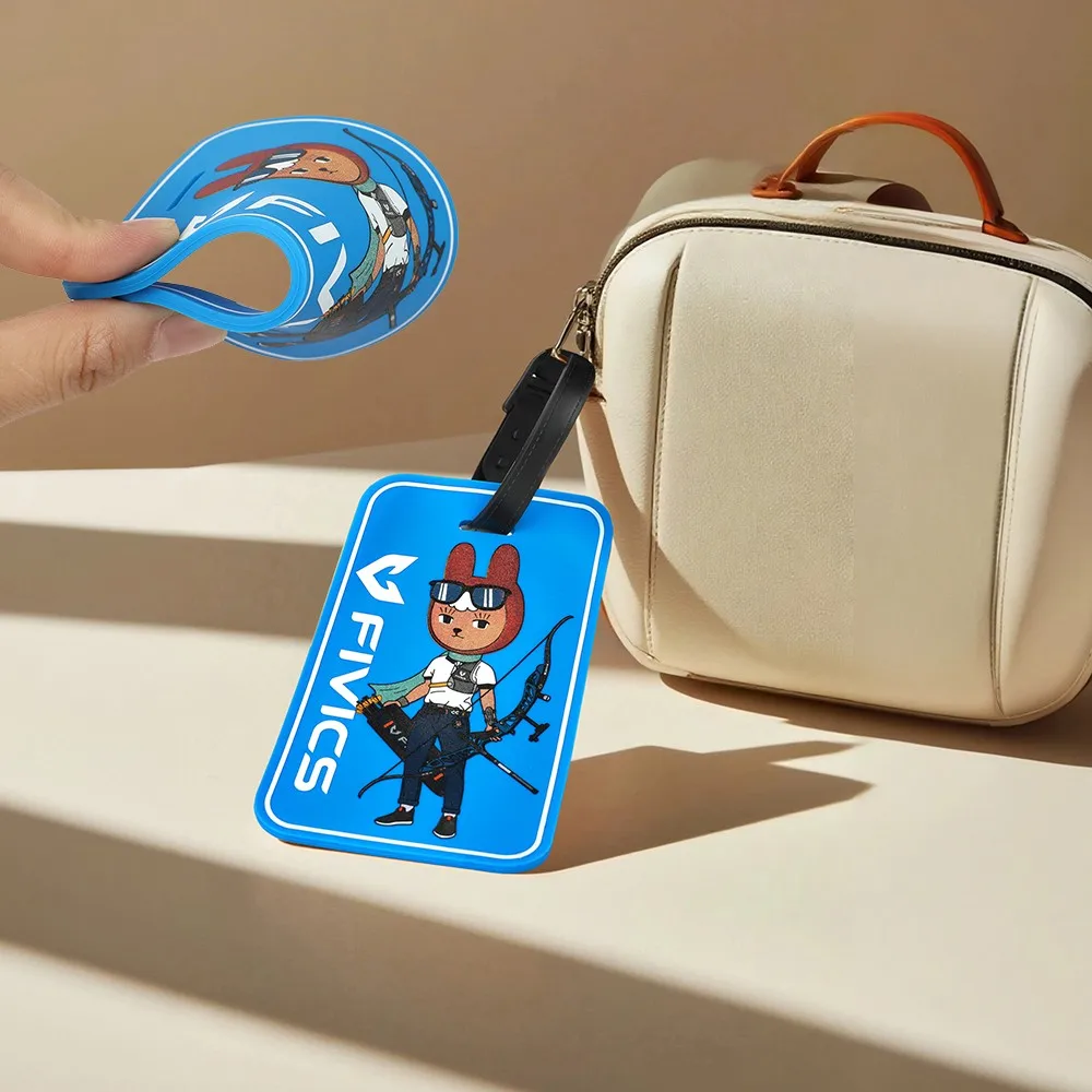 Llavero creativo con colgante de tiro con arco, etiquetas de equipaje divertidas para equipaje de viaje, regalo único de tiro con arco, accesorio identificador de bolsa portátil