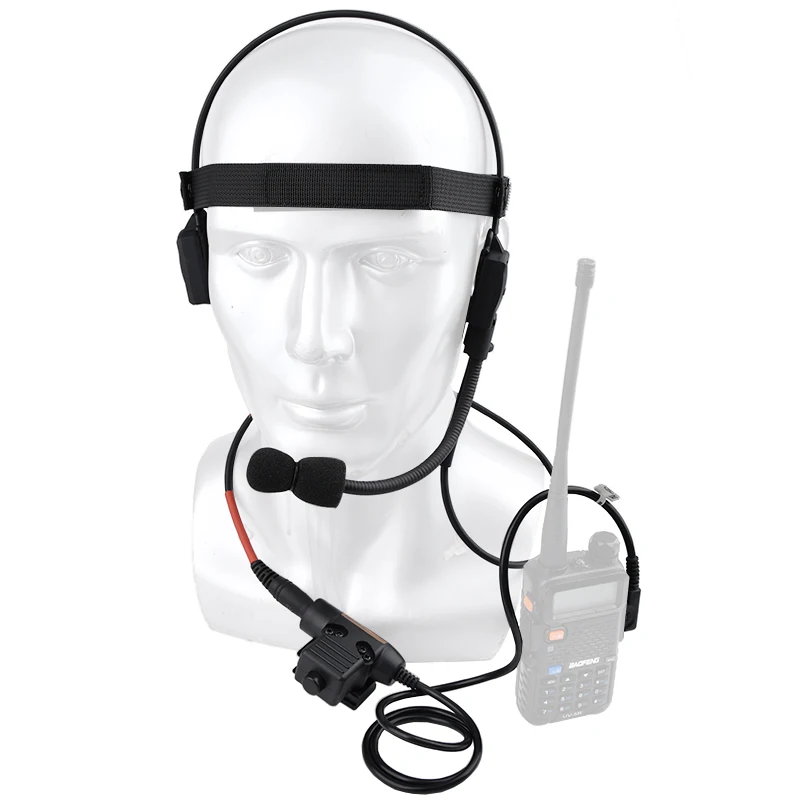 Auriculares conducción ósea Airsoft WADSN MH180 Kenwood U94 PTT - imagen 2