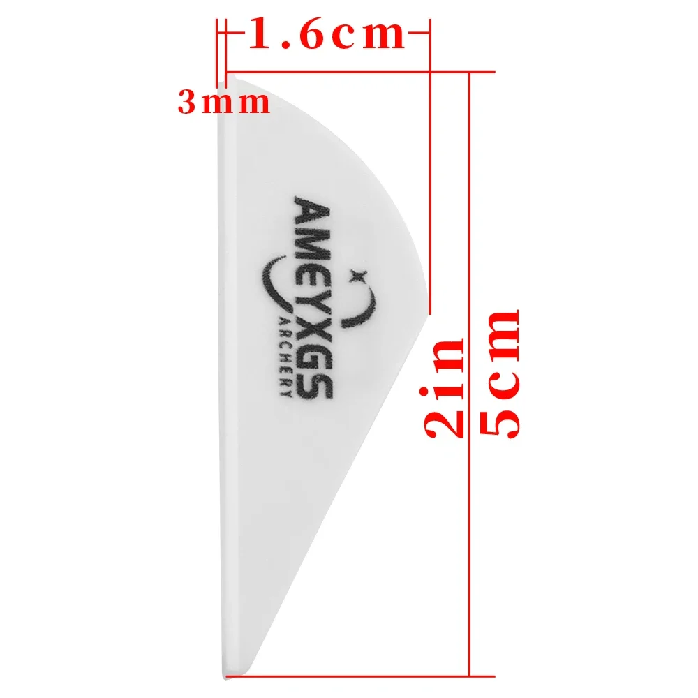 Plumas de flecha de goma para tiro con arco, 50 piezas, 2 pulgadas, varillas, eje, arco compuesto recurvo, accesorios de caza - imagen 5