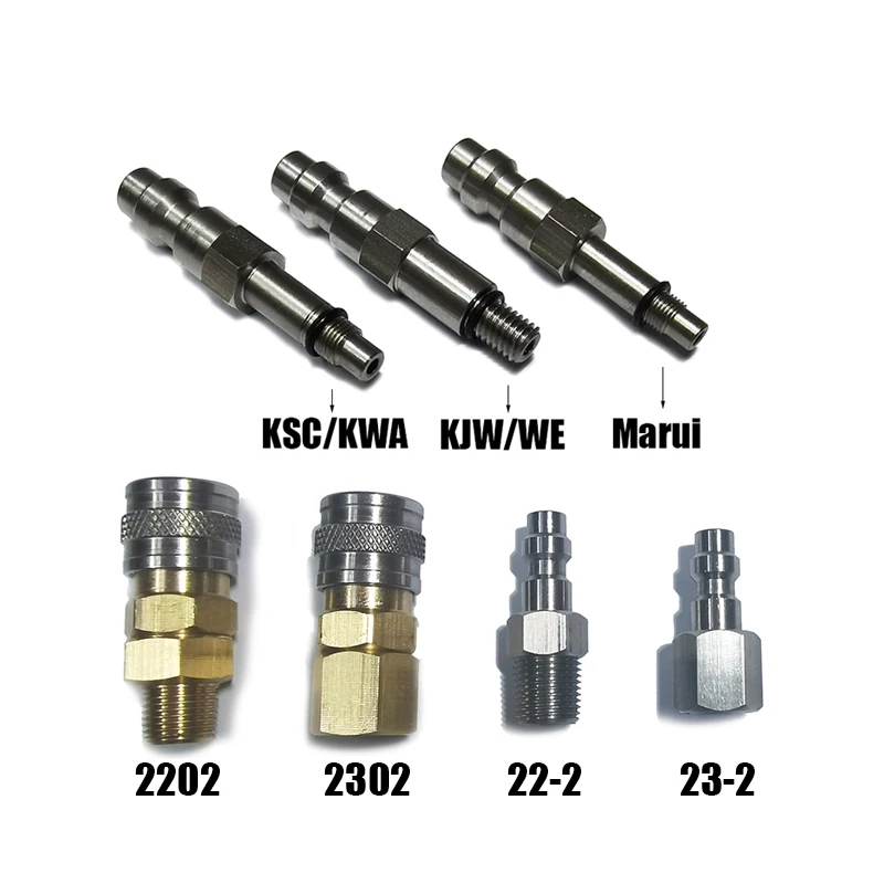 Adaptador válvula HPA conexión rápida Foster macho compatible Marui