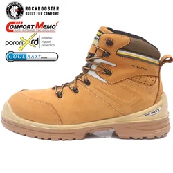Zapatos de senderismo ROCKROOSTER, botas de caza impermeables para hombre, zapatos de seguridad de cuero de vaca, botas tácticas, botas de trekking, zapatillas de trabajo