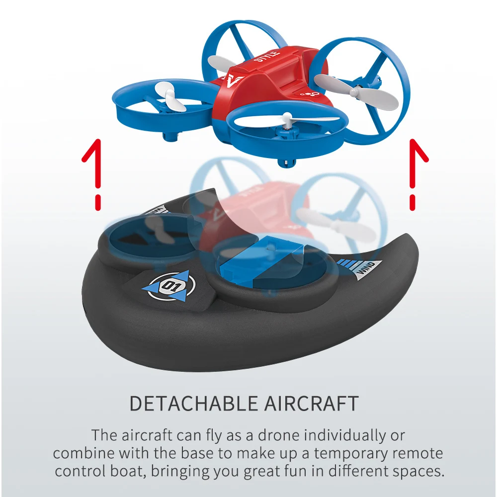 Sea land air tres en uno JJRC H36 H36F H101 H116 drone 360 °   Rollo modo sin cabeza 2,4G cuadricóptero de seis ejes juguete para niños - imagen 5