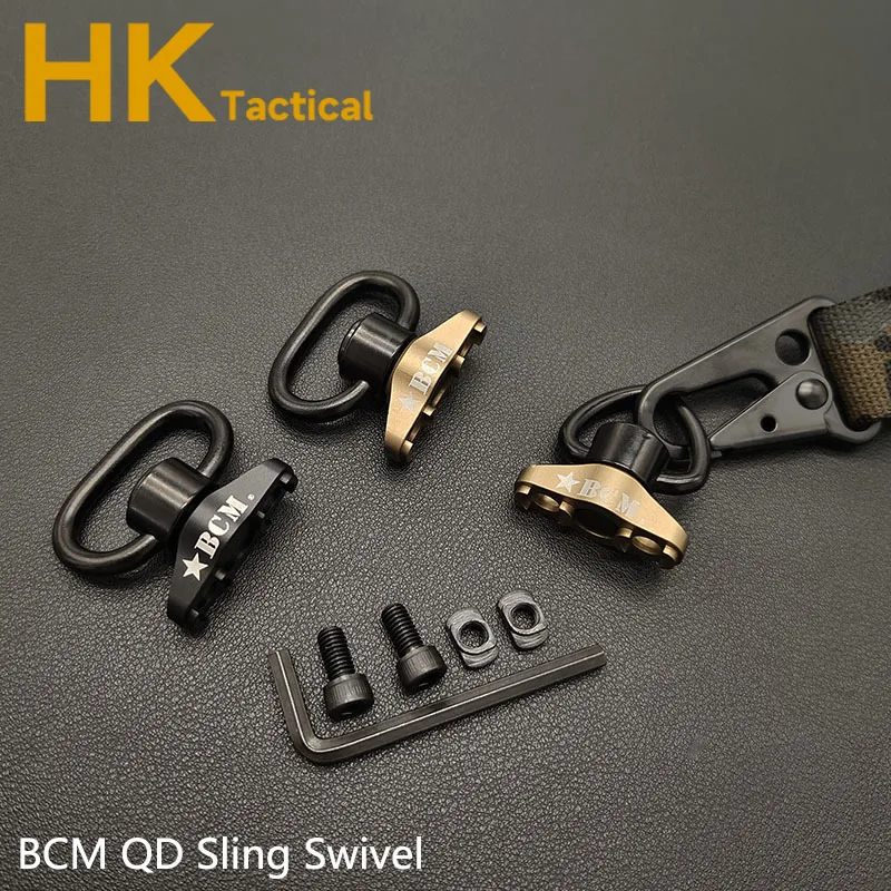 Adaptador giratorio de cabestrillo de Metal BCM QD, montaje de riel, correa de M-LOK, hebilla, bucle, botón de liberación rápida, accesorios de caza de alta calidad - imagen 5