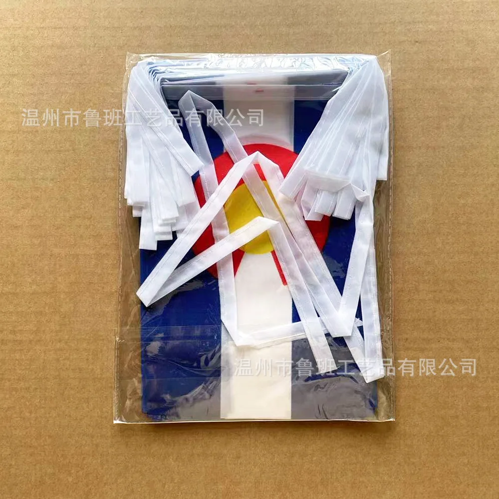 SKY FLAG Banderines de Colorado, 14x21cm, 20 unids/lote, banderas de hilo de Colorado, banderín para decoración de festivales y vacaciones - imagen 4