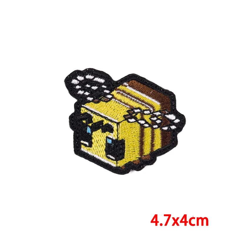 Pixel Bee parches termoadhesivos para ropa, ropa de videojuegos DIY, rayas de Anime, parches para planchar, 10 unidades por lote - imagen 3