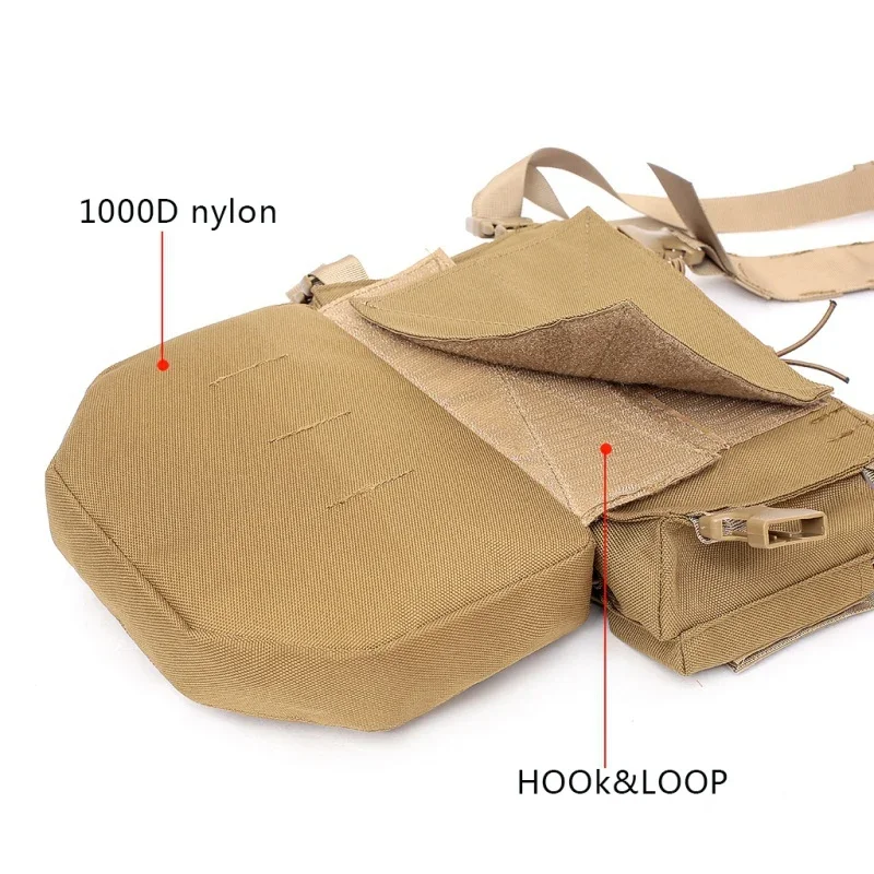 Bolsa táctica de despejo, bolsa de almacenamiento de utilidad, bolsa de herramientas Molle con gancho y bucle, Kit de transporte, bolsa para chaleco táctico, aparejo de pecho - imagen 4