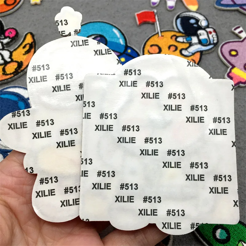 Parches de astronauta de dibujos animados para ropa, pegatinas, rayas autoadhesivas para ropa, parches bordados, apliques, insignias de cohete OVNI - imagen 5