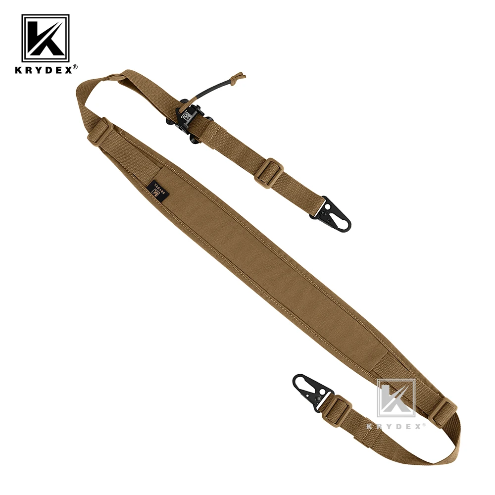 KRYDEX-slinga para pistola táctica, correa Modular extraíble de 2 puntos/1 punto, cabestrillo acolchado de 2,25 "para combate, tiro, Rifle de caza CB