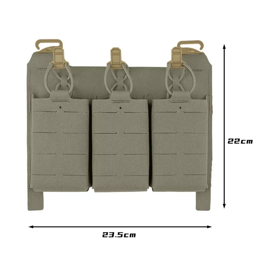 KTAR táctico solapa frontal Molle corte láser Panel de ataque Triple revista Mag bolsa Anti IR para chaleco FCPC V5 - imagen 5