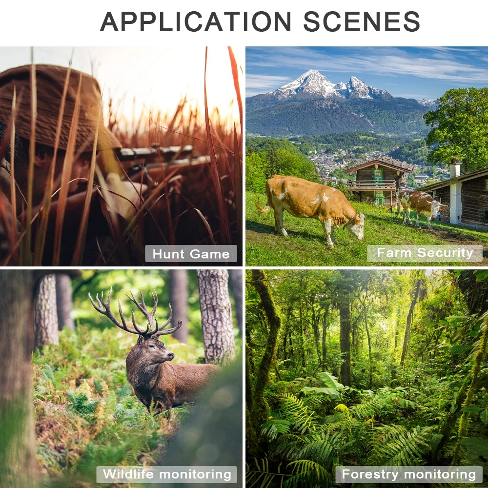 Cámara inalámbrica para caza de vida silvestre, aplicación 4G LTE, 15M, visión nocturna infrarroja, cámara de rastreo para caza, 2,7 K, HD, 14MP, cámara activada por movimiento - imagen 5