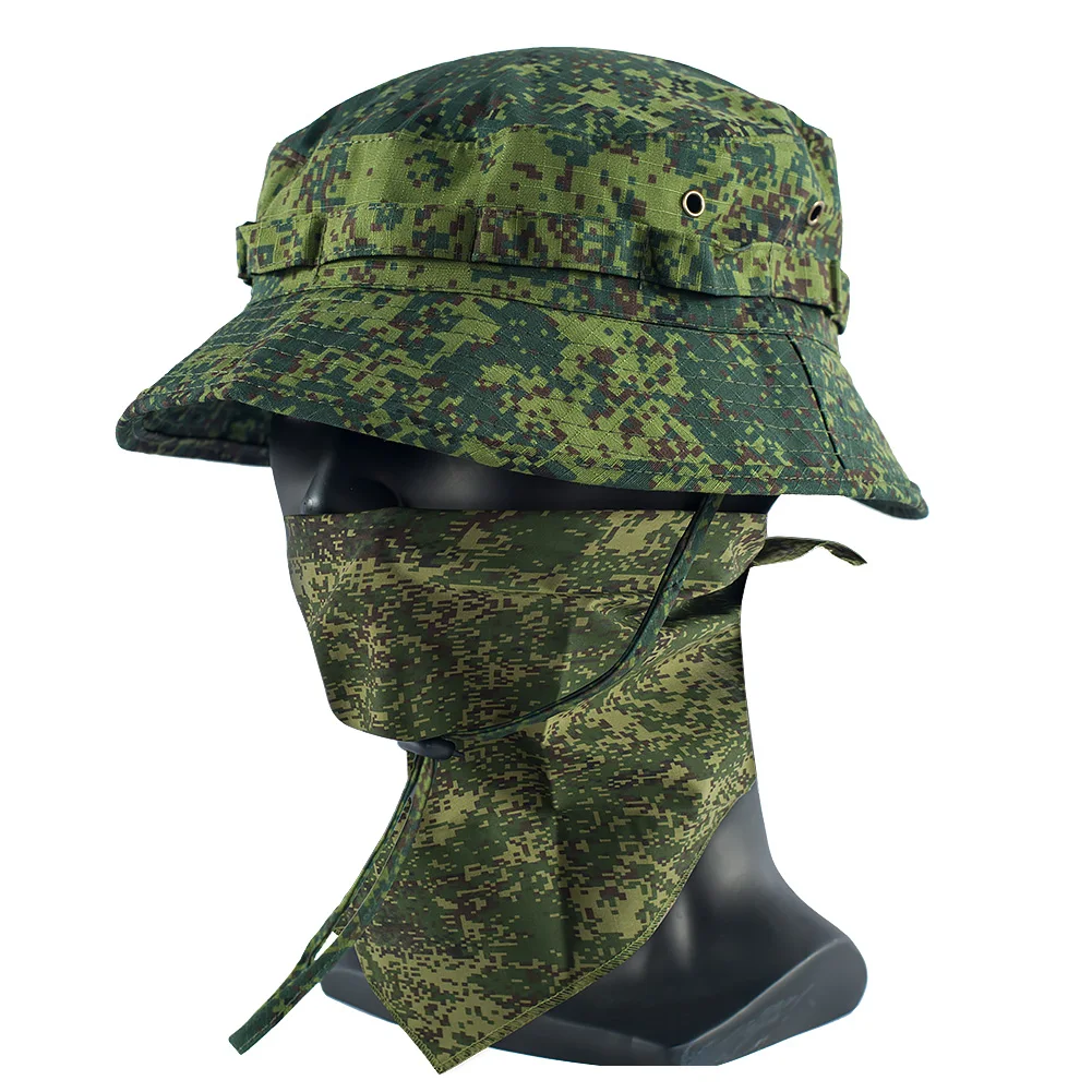 MEGE pasamontañas de camuflaje táctico sombrero Boonie gorros de béisbol sombrero de pesca sombrero de cubo gorra Ghillie - imagen 4