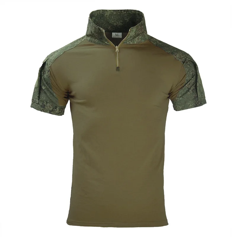 Camisa táctica militar para hombre, camiseta informal de combate de manga corta, camisetas de Paintball Airsoft Unisex, Tops transpirables de secado rápido - imagen 3