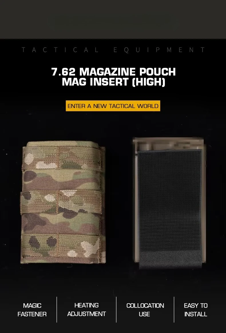 Inserto Kydex ajustable negro para 7,62 Mag