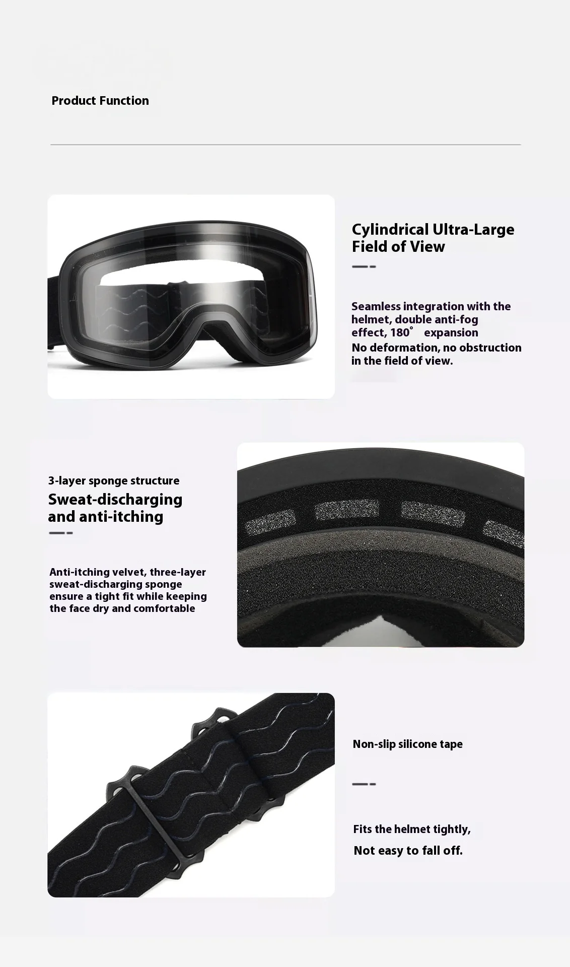 Gafas de esquí niños profesionales antiniebla UV400 para snowboard - imagen 3
