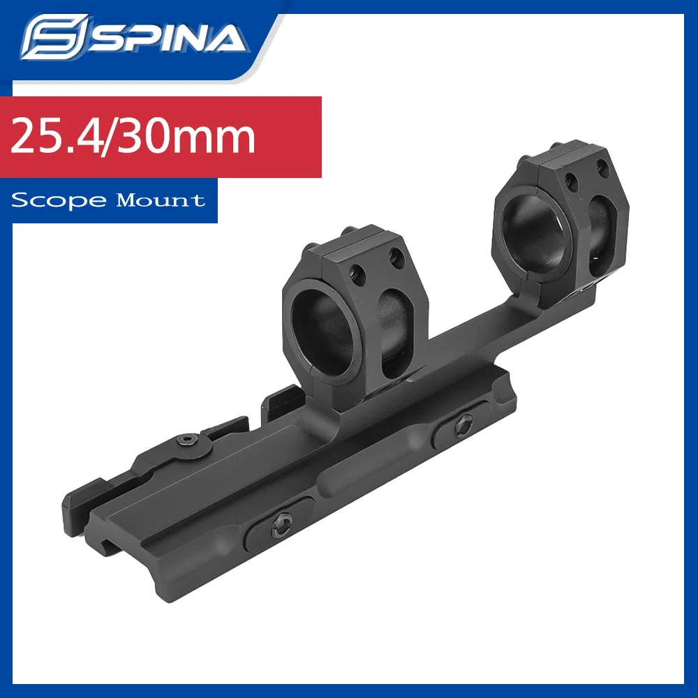 SPINA OPTICS-mira telescópica de aluminio para caza, 30mm/25,4mm, montaje QD, anillos tácticos, 20mm, Picatinny, M4, AR15, retroceso 308.556