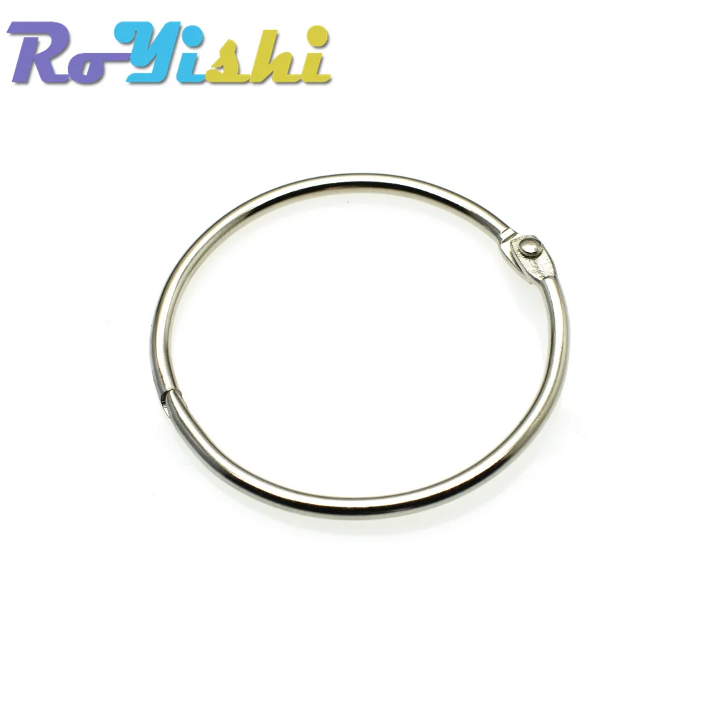 Carpeta de libros de hojas sueltas, bisagra a presión, anillo redondo, llavero de bloqueo, piezas artesanales de Metal - imagen 4