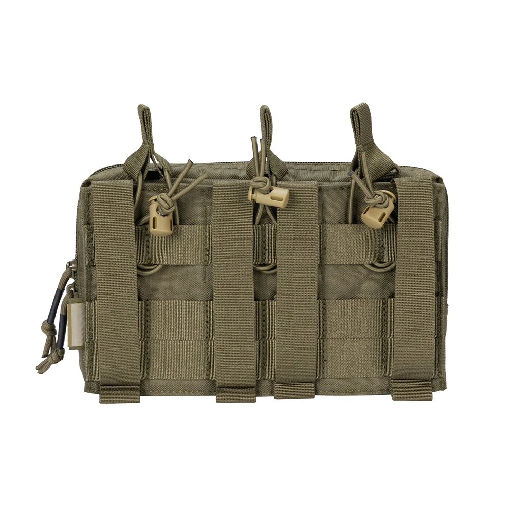 Bolsas tácticas Molle Triple para revistas con bolsa de accesorios, bolsa abierta para revistas, bolsas de accesorios para juegos de Paintball - imagen 3