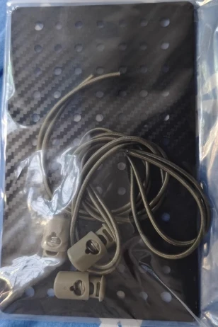 Bolsa médica de PVC, soporte para bandeja de soporte para medicamentos, placa de fijación de cuerda elástica antiderrames, 18x11CM