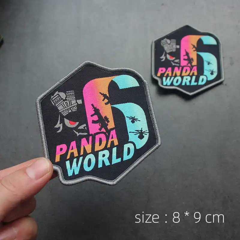 PANDA WORLD 6 parches bordados tácticas insignia de animales DIY para ropa mochila chaqueta decoración apliques insignia de armas - imagen 4