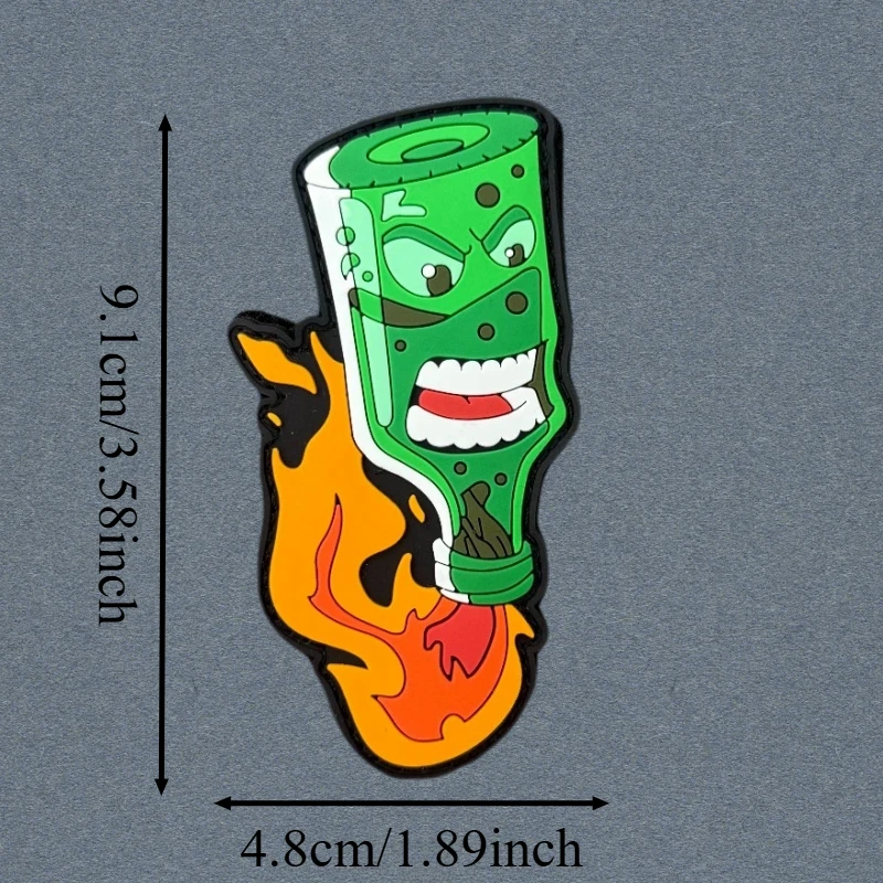 Parche de PVC 3D "Cocktail", chaleco táctico, sombreros con gancho y bucle, insignia de moral, mochila, pegatinas decorativas, parches para brazalete para ropa - imagen 3