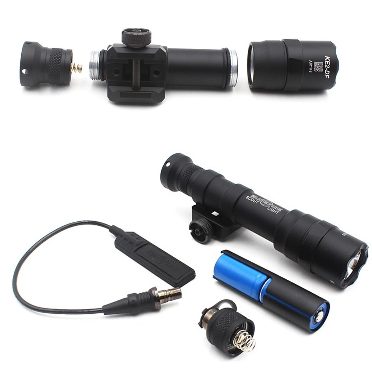 Linterna táctica Surefire M600 M600DF de 1400 lúmenes, interruptor de presión de doble función, potente luz de explorador de caza, compatible con riel de 20mm - imagen 3