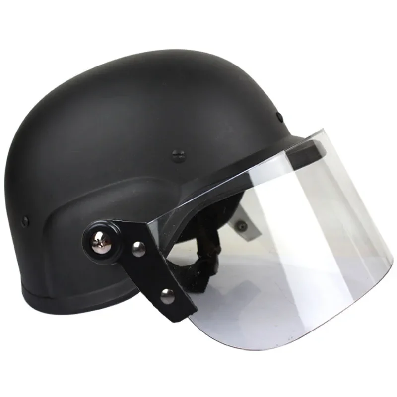 Casco antidisturbios para adultos, protección táctica, protección facial transparente, a prueba de viento, seguridad - imagen 2
