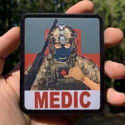 Parche táctico rescate médico MOLLE – Insignia gancho bucle mochila