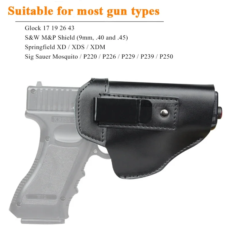 Pistolera táctica de combate para Glock Sig Sauer S & W M & P, funda de cintura, cuero duradero, CS, tiro, caza - imagen 5