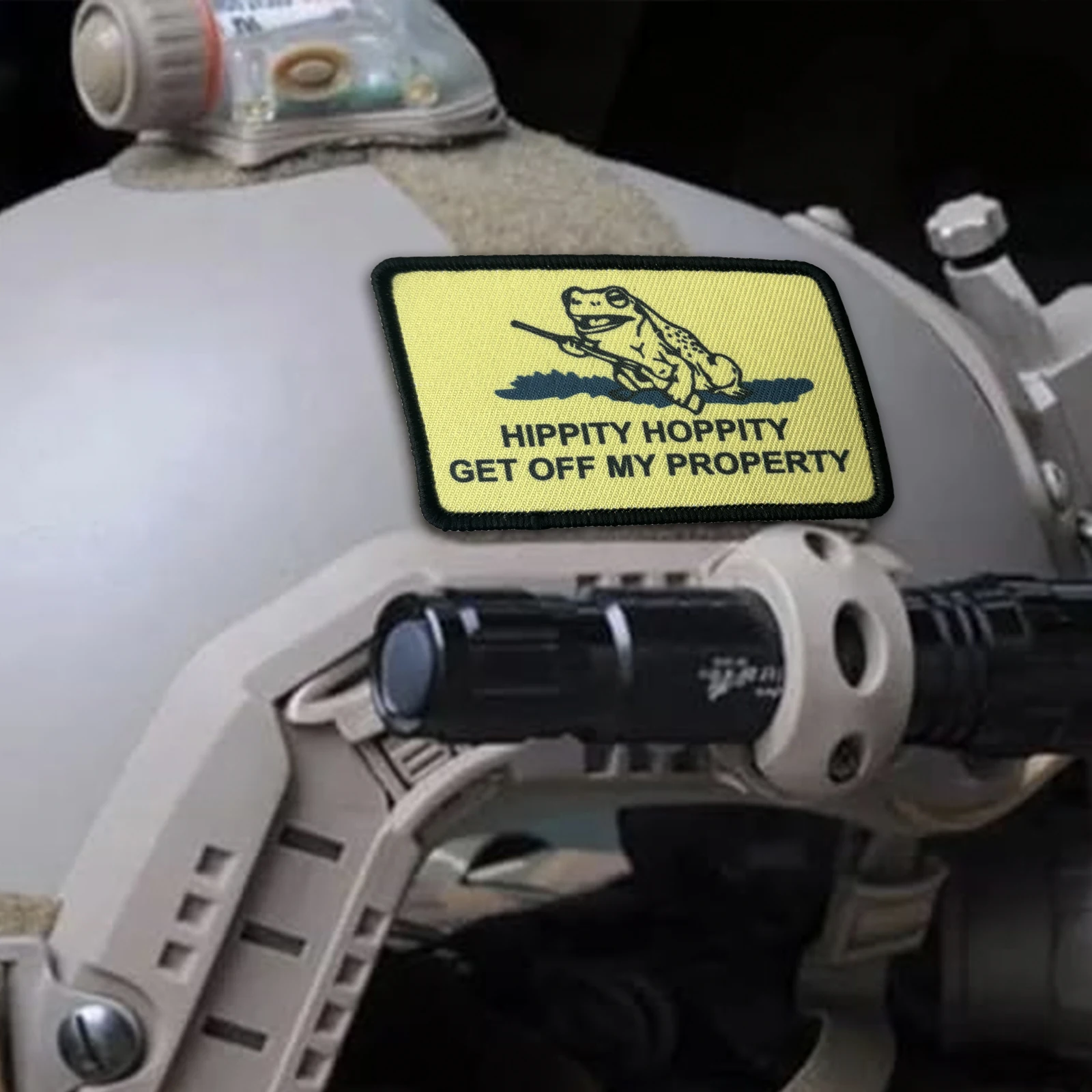 Deje mi territorio rápidamente parches tácticos gancho y bucle Meme parche de bandera insignia de moral del ejército militar pegatinas para mochila - imagen 5