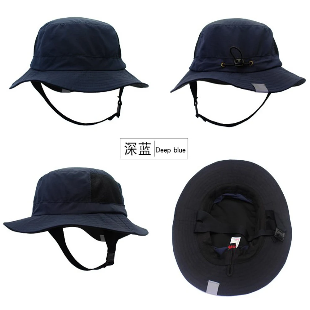 Surf Indo Surfing Backet Hat con correa para la barbilla Kitesurf Cap Fisherman Water Sport Sun Unisex - imagen 3