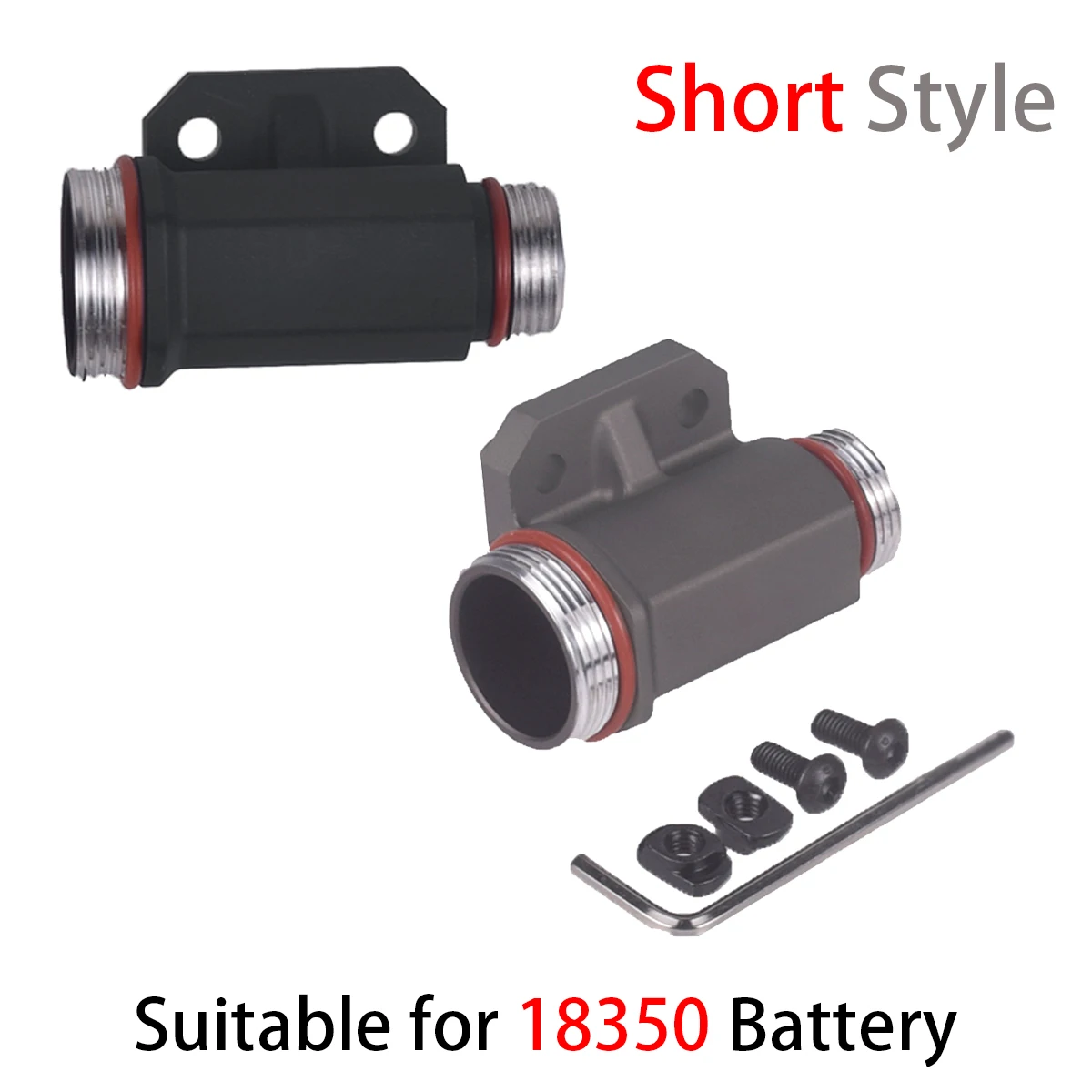 Accesorios para linterna de cuerpo de luz táctica, lámpara para casco, montaje de aluminio, luz de explorador de PL-V2 serie 18650 18350 con orificio para tornillo derecho - imagen 3