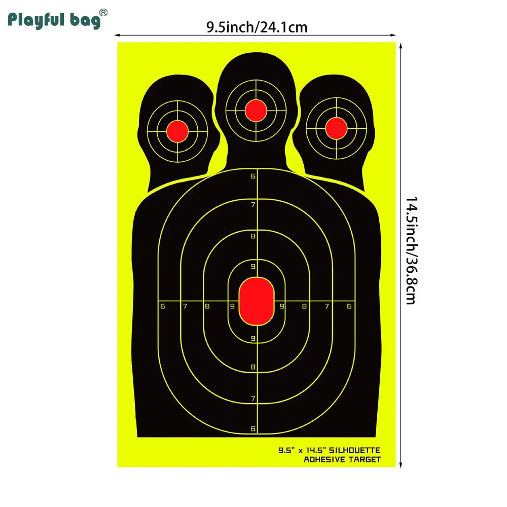Pegatina de objetivo amarilla contra salpicaduras de 9,5x14,5 pulgadas, práctica de caza, adhesivo para salpicaduras, adiestramiento de tiro al aire libre, venta al por mayor AQB178 - imagen 5