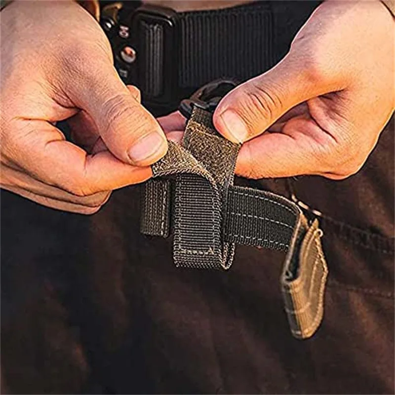 Soporte para guantes Molle, organizador de cuerda con Clip para equipo al aire libre, llavero, gancho de utilidad para acampar, hebilla de escalada, cinturón de caza, 1 ud. - imagen 5