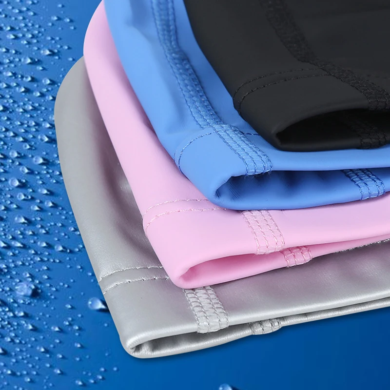 Gorro de baño unisex impermeable de PU: para hombres/mujeres adultos (talla grande), protección auditiva para deportes acuáticos, se adapta a cabello largo - imagen 4