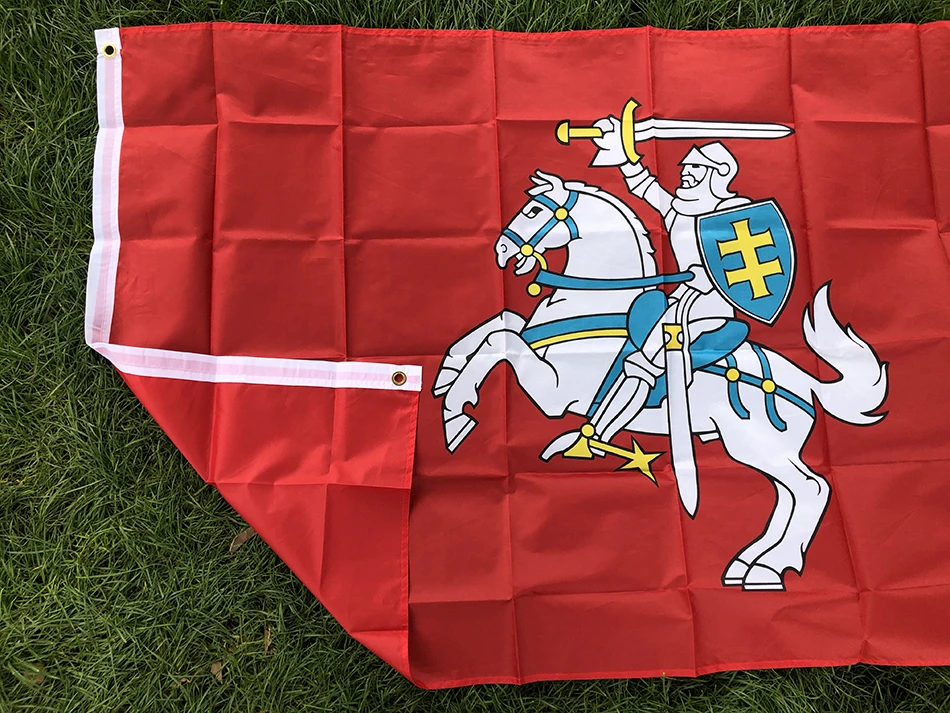 BANDERA DE CIELO Bandera de la Lituania de 3X5Fts (estado) Banner de poliéster Banner de invitación 90X150cm Bandera de invitación de Lituania Lituana - imagen 4