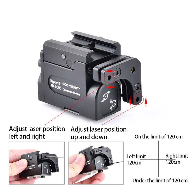 WADSN-arma de caza táctica Scout XC2 para exteriores, Glock 17 18 19, pistola de Metal colgante, linterna láser roja y verde, compatible con riel de 20mm - imagen 3
