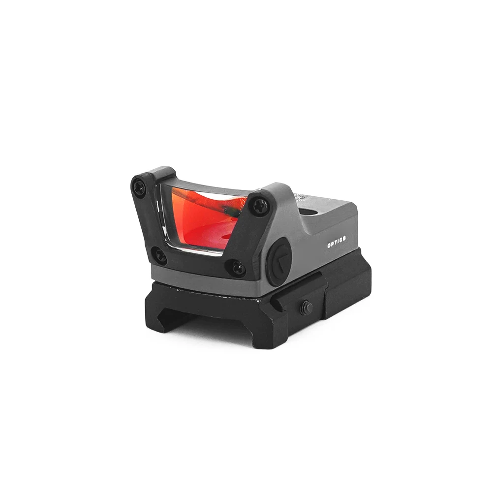 Mira táctica M1 Reflex Red Dot Airsoft para caza, mira con riel Picatinny y placa de montaje Universal, lente óptica con revestimiento FMC - imagen 5