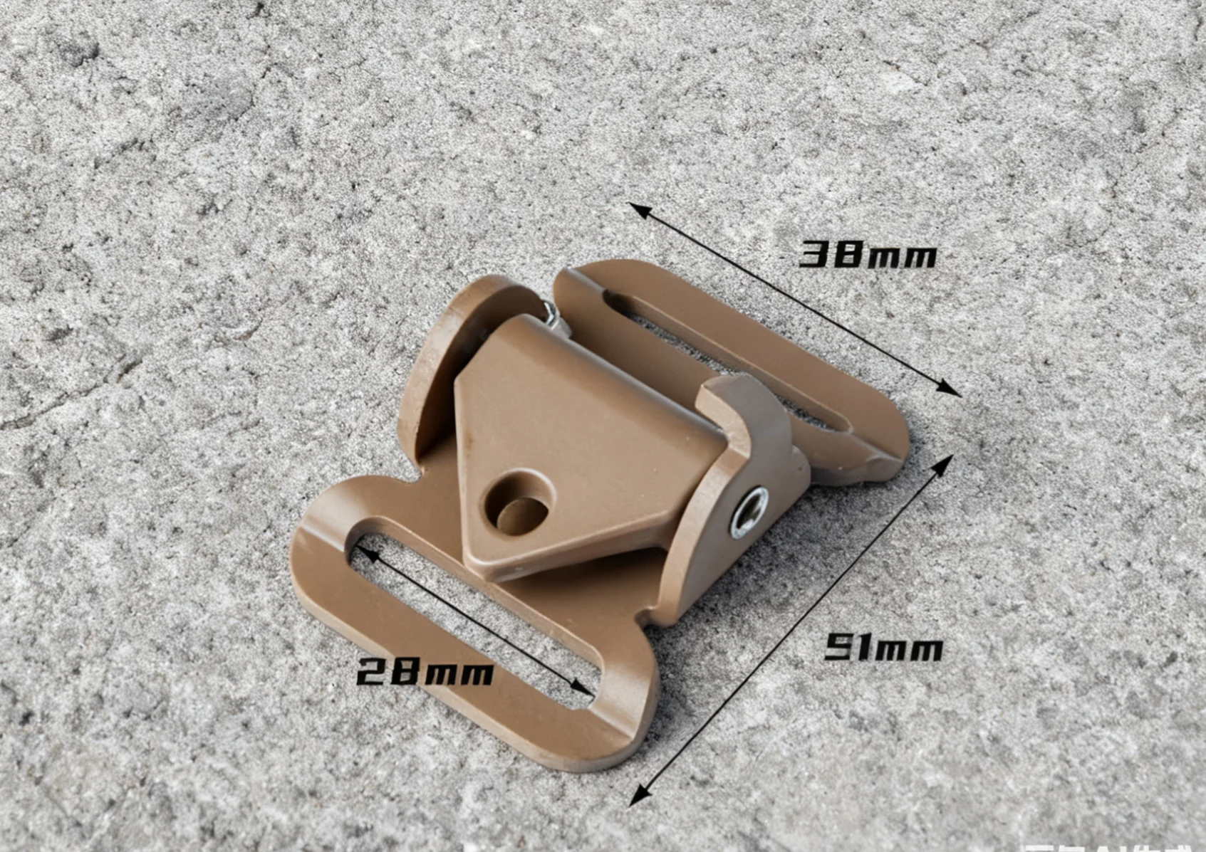 Pestillo de ajuste rápido deslizante de aleación de aluminio, Compatible con correas de 25mm, equipo táctico, accesorio resistente - imagen 3