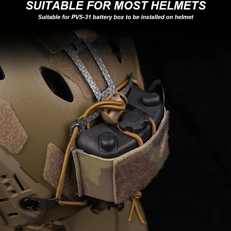 Funda de batería para casco táctico, sistema de retención de batería, accesorios para casco, PVS31 - imagen 4