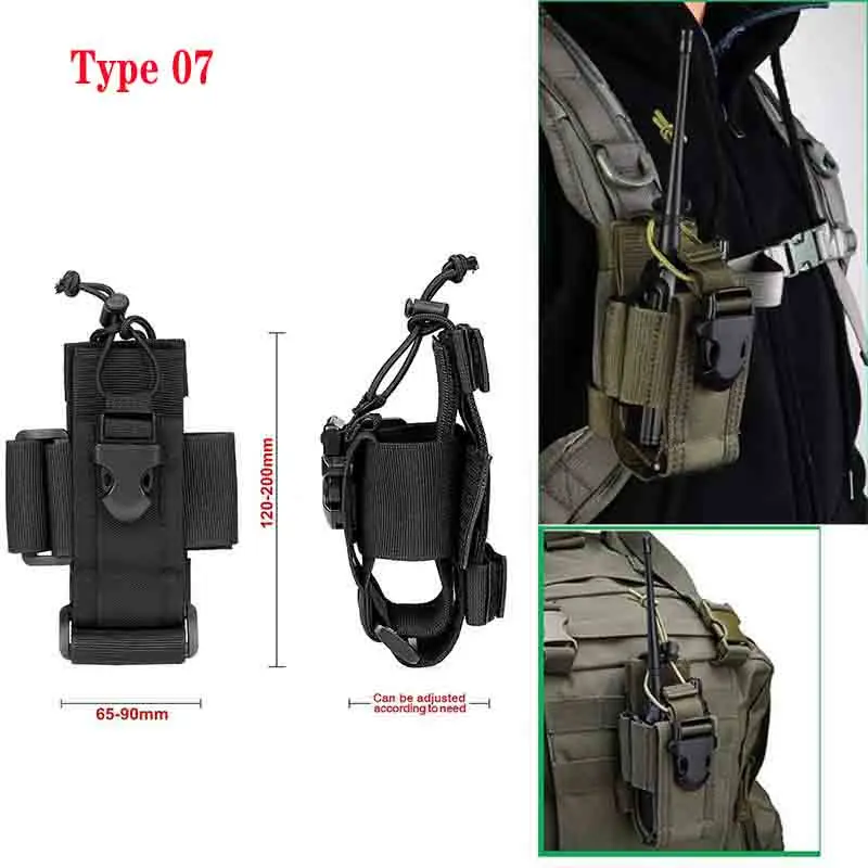 Bolsa táctica Molle para Radio walkie-talkie, bolsa de cintura, soporte de bolsillo, funda de interfono portátil, bolsa de transporte, caza, Camping - imagen 4